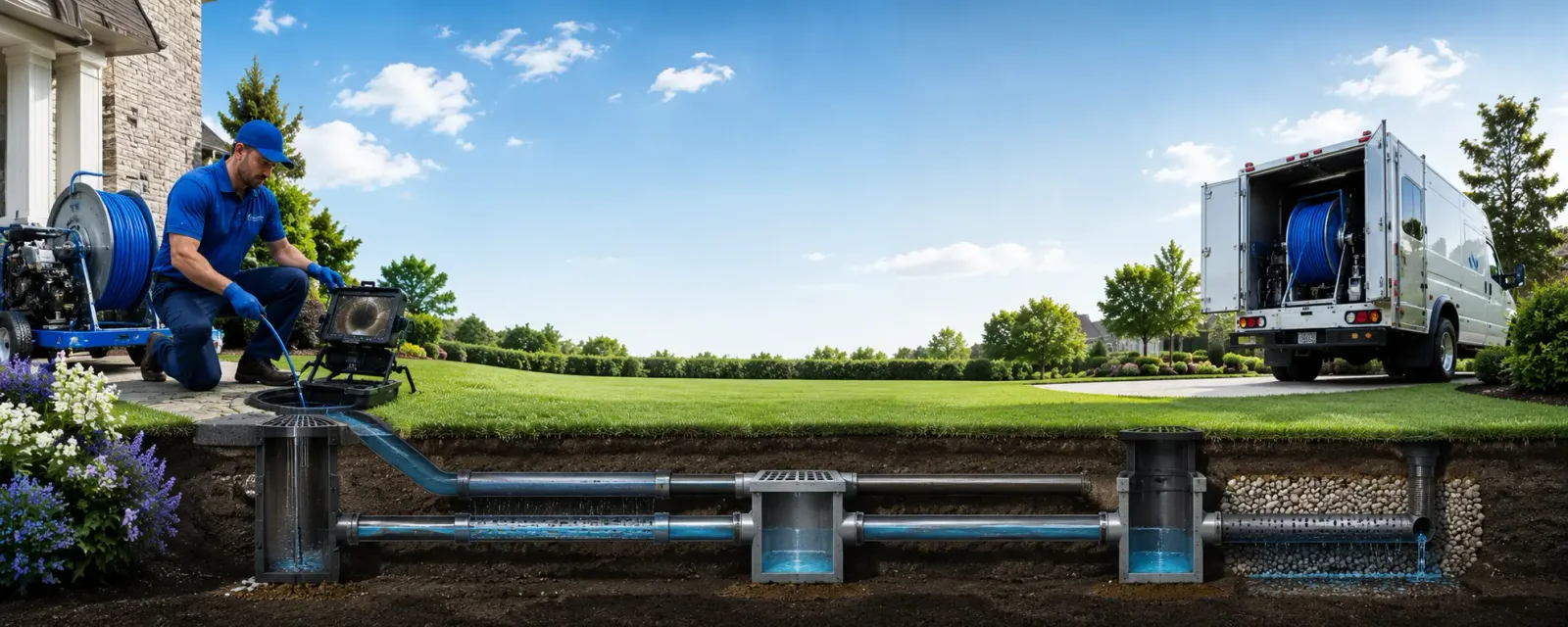 Outdoor drain cleaning information for Olin, IA